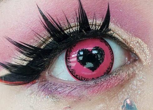 可愛いハート(4色)- SFX-EYES 全眼カラコン 特殊カラコン コスプレ ハロウイン オーダーメイド アニメ 漫画 度付き 度入り 度あり