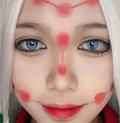 累 (下弦の伍)【鬼滅の刃】- SFX-EYES 全眼カラコン 特殊カラコン コスプレ ハロウイン オーダーメイド アニメ 漫画 度付き 度入り 度あり