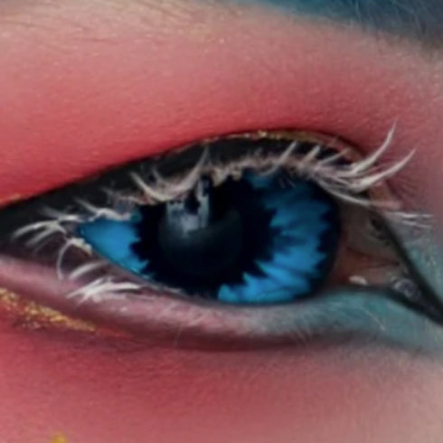 【全眼】青いエルフ- SFX-EYES 全眼カラコン 特殊カラコン コスプレ ハロウイン オーダーメイド アニメ 漫画 度付き 度入り 度あり