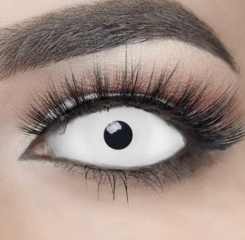 【全眼】ホワイトアウト【一枚単品可能】- SFX-EYES 全眼カラコン 特殊カラコン コスプレ ハロウイン オーダーメイド アニメ 漫画 度付き 度入り 度あり