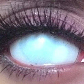 【全眼】ホワイトブラインド【一枚単品可能】- SFX-EYES 全眼カラコン 特殊カラコン コスプレ ハロウイン オーダーメイド アニメ 漫画 度付き 度入り 度あり