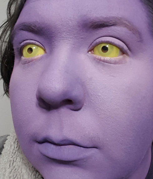 【全眼】イエロー- SFX-EYES 全眼カラコン 特殊カラコン コスプレ ハロウイン オーダーメイド アニメ 漫画 度付き 度入り 度あり