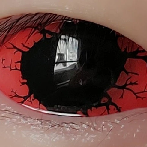 【全眼】レッドレージ- SFX-EYES 全眼カラコン 特殊カラコン コスプレ ハロウイン オーダーメイド アニメ 漫画 度付き 度入り 度あり