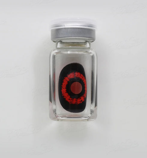 【全眼】レッドショック- SFX-EYES 全眼カラコン 特殊カラコン コスプレ ハロウイン オーダーメイド アニメ 漫画 度付き 度入り 度あり