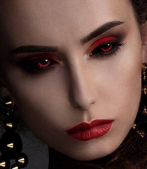 【全眼】レッドショック- SFX-EYES 全眼カラコン 特殊カラコン コスプレ ハロウイン オーダーメイド アニメ 漫画 度付き 度入り 度あり