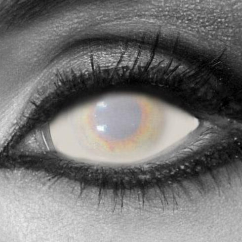 【全眼】ゾンビ 0 【視界減少】- SFX-EYES 全眼カラコン 特殊カラコン コスプレ ハロウイン オーダーメイド アニメ 漫画 度付き 度入り 度あり