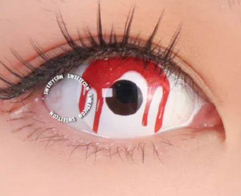 血の滴- SFX-EYES 全眼カラコン 特殊カラコン コスプレ ハロウイン オーダーメイド アニメ 漫画 度付き 度入り 度あり
