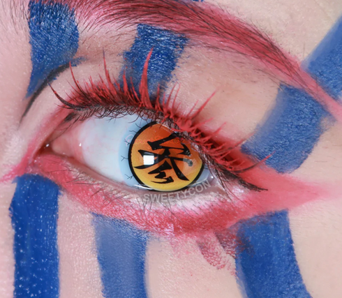 Akaza - lentille de couleur Demon Slayer cosplay/Halloween ZenKon (vue 2)