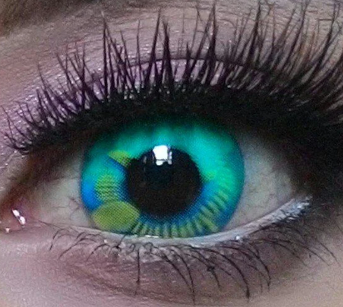 Anime - lentille de couleur アニメ&漫画 cosplay/Halloween ZenKon (coloris Turquoise)