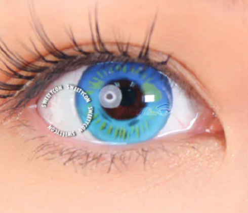 Anime - lentille de couleur アニメ&漫画 cosplay/Halloween ZenKon (coloris Bleu)
