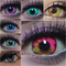 アニメ(7種類) 【度付き可能】- SFX-EYES 全眼カラコン 特殊カラコン コスプレ ハロウイン オーダーメイド アニメ 漫画 度付き 度入り 度あり