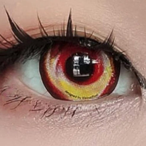 アニメ・ファイアー- SFX-EYES 全眼カラコン 特殊カラコン コスプレ ハロウイン オーダーメイド アニメ 漫画 度付き 度入り 度あり