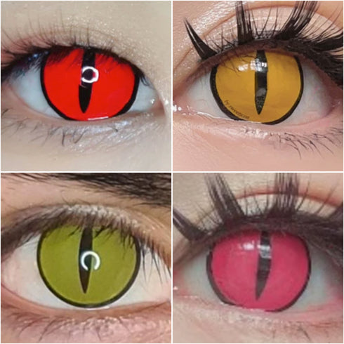 ビーストシリーズ(4種類) 【少し視界減少】【度付き可能】- SFX-EYES 全眼カラコン 特殊カラコン コスプレ ハロウイン オーダーメイド アニメ 漫画 度付き 度入り 度あり