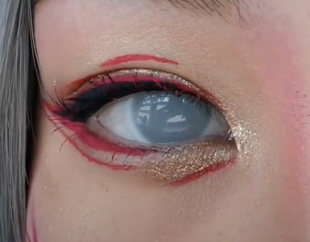 【ブラインド】グレイ・キングダム【視界減少】【度付き可能】- SFX-EYES 全眼カラコン 特殊カラコン コスプレ ハロウイン オーダーメイド アニメ 漫画 度付き 度入り 度あり