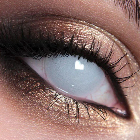 【ブラインド】ホワイト 【視界減少】- SFX-EYES 全眼カラコン 特殊カラコン コスプレ ハロウイン オーダーメイド アニメ 漫画 度付き 度入り 度あり