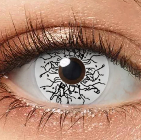 ブラック・感染- SFX-EYES 全眼カラコン 特殊カラコン コスプレ ハロウイン オーダーメイド アニメ 漫画 度付き 度入り 度あり