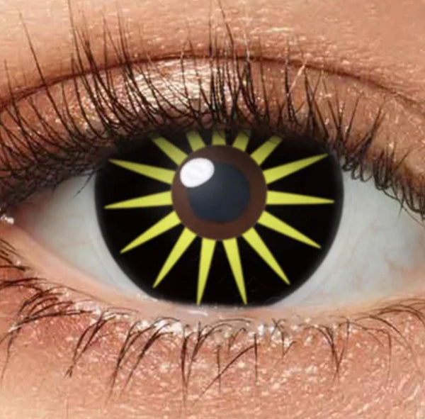 ブラック・サン- SFX-EYES 全眼カラコン 特殊カラコン コスプレ ハロウイン オーダーメイド アニメ 漫画 度付き 度入り 度あり