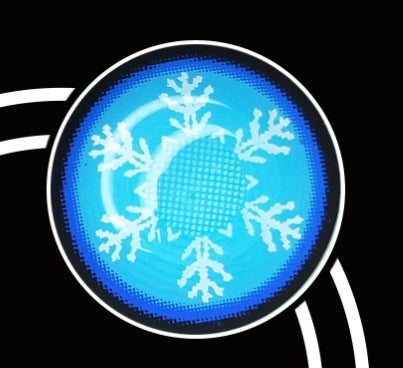 フローズン 【度付き可能】【視界減少】- SFX-EYES 全眼カラコン 特殊カラコン コスプレ ハロウイン オーダーメイド アニメ 漫画 度付き 度入り 度あり