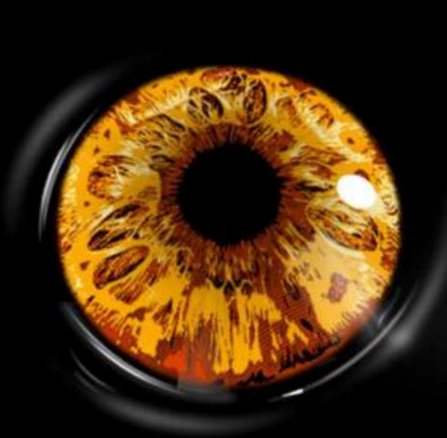 イエローバースト- SFX-EYES 全眼カラコン 特殊カラコン コスプレ ハロウイン オーダーメイド アニメ 漫画 度付き 度入り 度あり