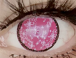 Kirakira Mesh - lentille de couleur アニメ&漫画 cosplay/Halloween ZenKon (coloris Rose)