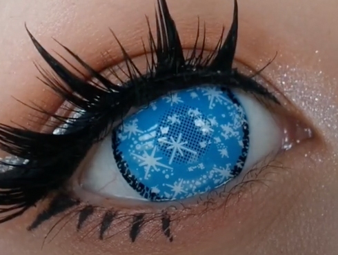 Kirakira Mesh - lentille de couleur アニメ&漫画 cosplay/Halloween ZenKon (coloris Bleu)