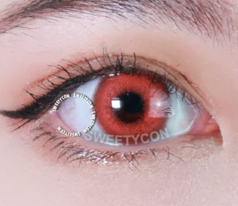 Milkshake - lentille de couleur アニメ&漫画 cosplay/Halloween ZenKon (coloris Rouge)