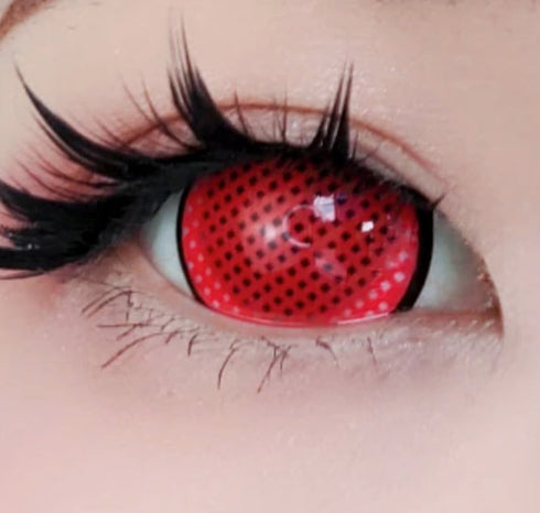Border Mesh - lentille sclérale mini お人形 cosplay/Halloween ZenKon (coloris Rouge)