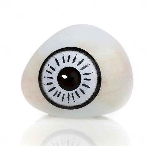 Line - lentille sclérale mini アニメ&漫画 cosplay/Halloween ZenKon (coloris Blanc)