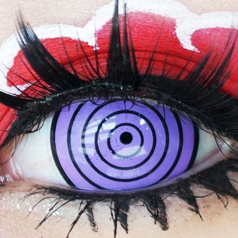 【ミニ全眼】輪廻眼 (17mm) 【度付き可能】- SFX-EYES 全眼カラコン 特殊カラコン コスプレ ハロウイン オーダーメイド アニメ 漫画 度付き 度入り 度あり