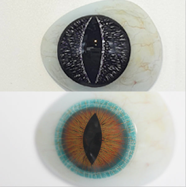 【ミニ全眼】蜥蜴 (17mm) (2種類)- SFX-EYES 全眼カラコン 特殊カラコン コスプレ ハロウイン オーダーメイド アニメ 漫画 度付き 度入り 度あり