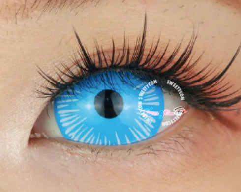 【ミニ全眼】アイス・ウォーカー (17mm)- SFX-EYES 全眼カラコン 特殊カラコン コスプレ ハロウイン オーダーメイド アニメ 漫画 度付き 度入り 度あり