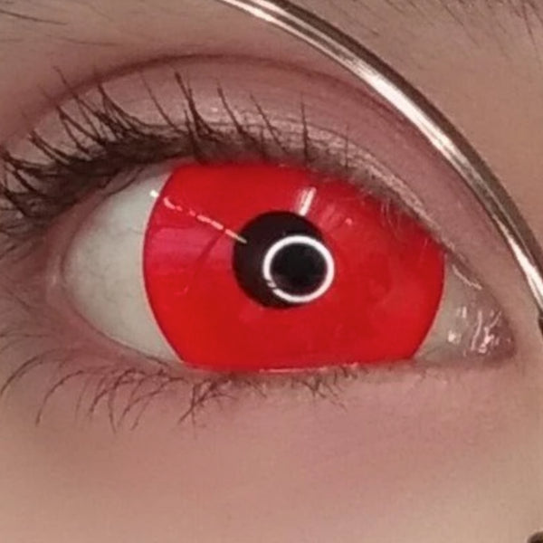 【ミニ全眼】レッド (17mm)- SFX-EYES 全眼カラコン 特殊カラコン コスプレ ハロウイン オーダーメイド アニメ 漫画 度付き 度入り 度あり