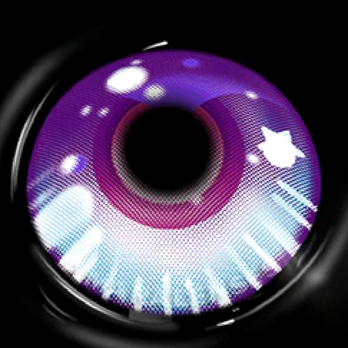 Purple Cute - lentille de couleur アニメ&漫画 cosplay/Halloween ZenKon (vue 1)