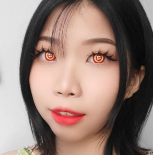 Power V1 - lentille de couleur Chainsaw Man cosplay/Halloween ZenKon (vue 1)