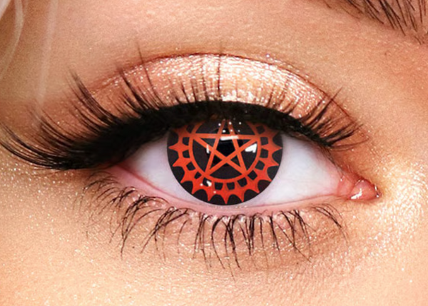 Red Pentagram - lentille de couleur Ciel Phantomhive cosplay/Halloween ZenKon