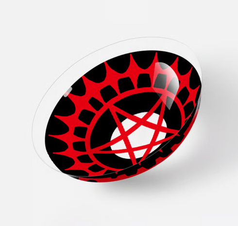 Red Pentagram - lentille de couleur Ciel Phantomhive cosplay/Halloween ZenKon (vue 1)