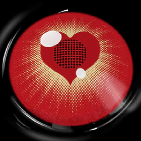 レッドラブ- SFX-EYES 全眼カラコン 特殊カラコン コスプレ ハロウイン オーダーメイド アニメ 漫画 度付き 度入り 度あり