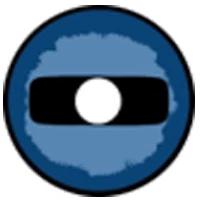 ヤギ/羊の目 (ブルー)- SFX-EYES 全眼カラコン 特殊カラコン コスプレ ハロウイン オーダーメイド アニメ 漫画 度付き 度入り 度あり