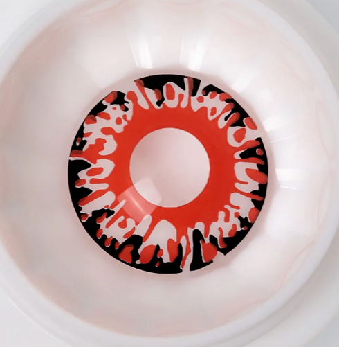 Lave Rouge - lentille de couleur ホラー&ゾンビ cosplay/Halloween ZenKon (coloris Rouge)